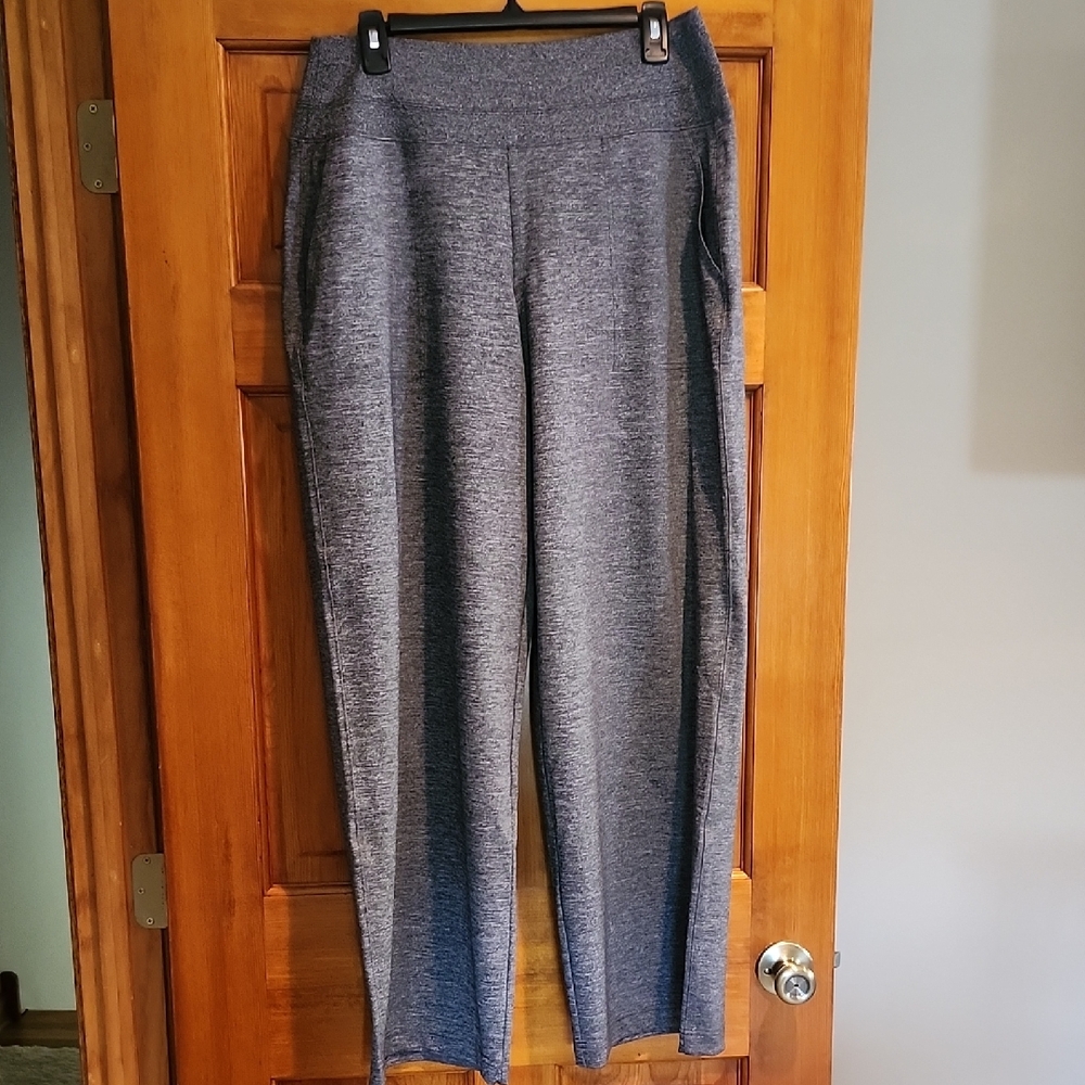 Athleta Gray Wide Leg Pants with Stretchy Comfort